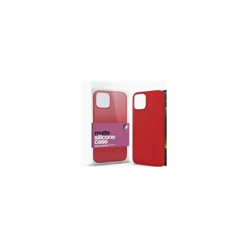 Szilikon matte tok ultravékony korallpiros Apple iPhone 15 Plus készülékhez