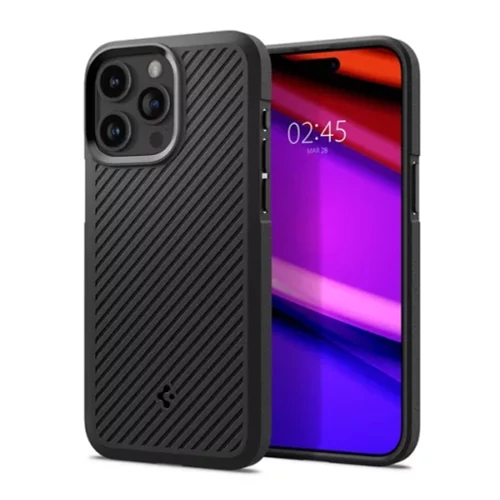 Spigen Core Armor Apple iPhone 15 Pro tok - Matt Black, (fekete)