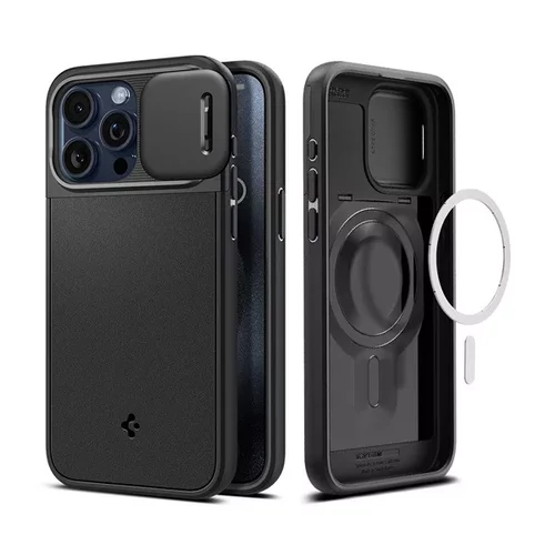 Spigen Optik Armor Mag Apple iPhone 15 Pro tok Magsafe, fekete