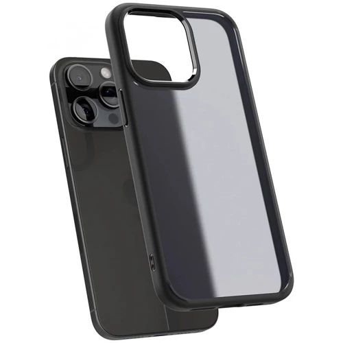 Spigen Ultra Hybrid Apple iPhone 15 Pro tok - Matt Black (fekete, átlátszó)