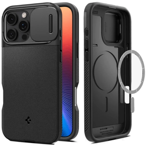 Spigen Optik Armor Mag Apple iPhone 16 Pro Max tok - Magsafe, fekete