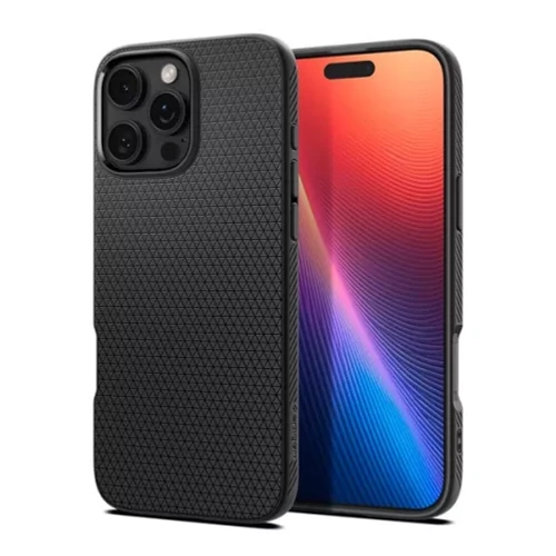 Spigen Liquid Air iPhone 16 Pro Max tok, Matte Black, fekete ACS07988