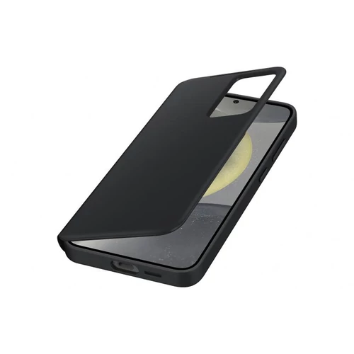 Samsung Galaxy S24 (SM-S921) SAMSUNG tok álló (aktív FLIP, oldalra nyíló, átlátszó előlap) FEKETE