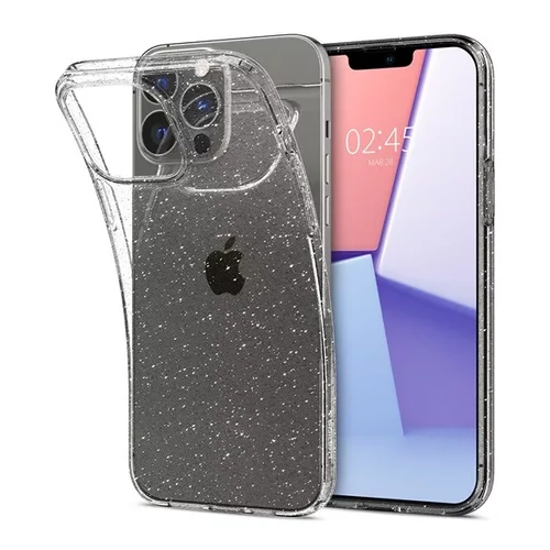 Spigen Liquid Crystal Glitter Apple Iphone 13 Pro tok - Crystal quartz, (átlátszó)