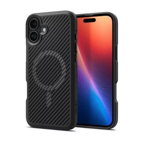 Spigen Core Armor MagFit Apple iPhone 16 Matte Black Magsafe tok - fekete