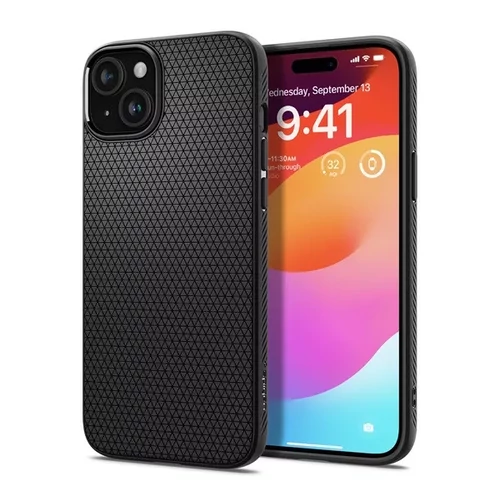 Spigen Liquid Air Apple iPhone 15 tok - Matt Black, (fekete)