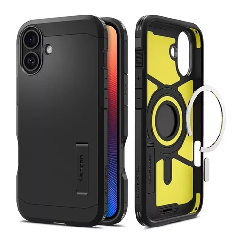 Spigen Tough Armor MagFit iPhone 16 Plus tok - MagSafe, fekete