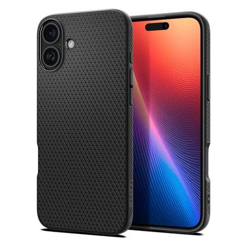 Spigen Liquid Air iPhone 16 Plus tok - Matte Black, (fekete)