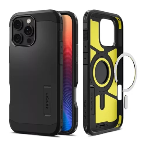 Spigen Tough Armor MagFit iPhone 16 Pro tok - MagSafe, fekete