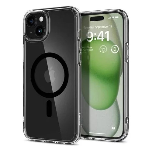 Spigen Ultra Hybrid MagFit iPhone 16 tok - MagSafe fekete (átlátszó)