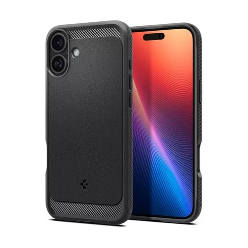Spigen Rugged Armor MagFit Apple iPhone 16 tok - Matte Black (fekete)