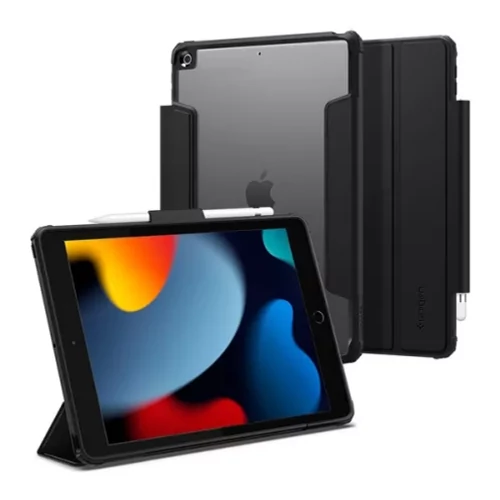 Spigen Ultra Hybrid Pro Apple iPad 10,2" oldalra nyíló tok - fekete