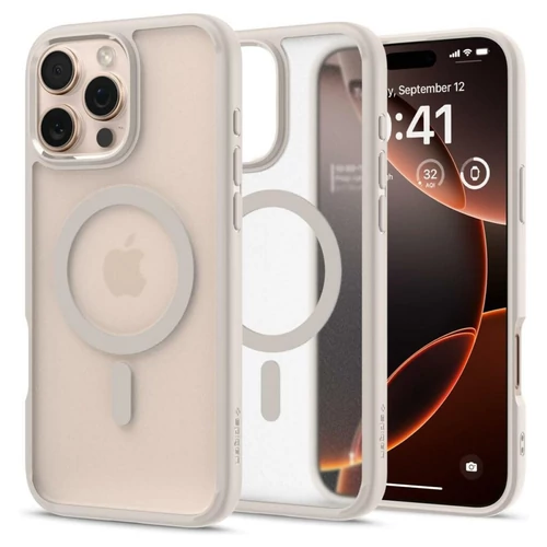 Spigen Ultra Hybrid MagFit Apple iPhone 16 Pro Max tok - Frost Natural Titanium MagSafe, (átlátszó)