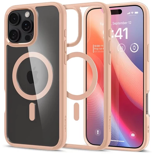 Spigen Ultra Hybrid MagFit Apple iPhone 16 Pro Max tok - Rose Titanium MagSafe (átlátszó)