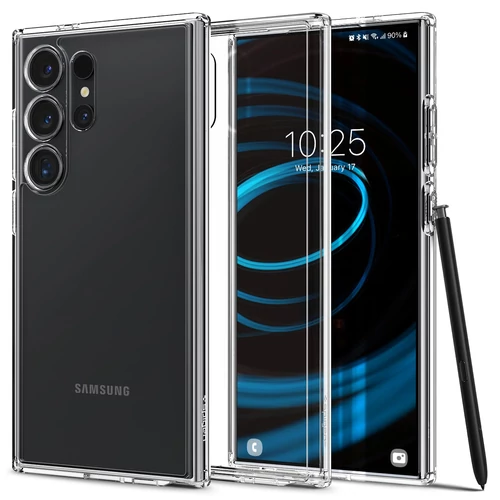 Spigen Ultra Hybrid Samsung Galaxy S24 Ultra tok, Crystal Clear, átlátszó