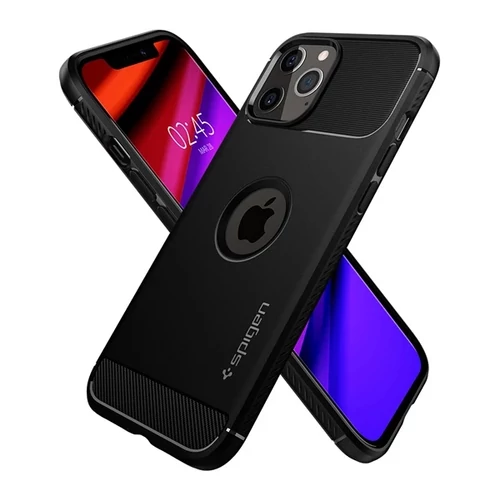 SPIGEN RUGGED ARMOR APPLE IPHONE 12/12 PRO MATTE BLACK TOK, FEKETE