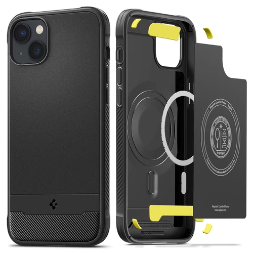 SPIGEN RUGGED ARMOR MAG APPLE IPHONE 14 MATTE BLACK MAGSAFE TOK, FEKETE
