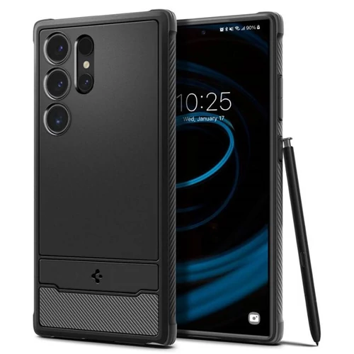 Spigen Rugged Armor Samsung Galaxy S24 Ultra tok - Matte Black, (fekete)