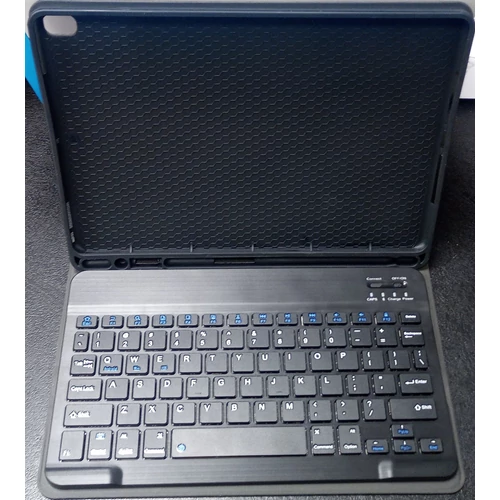 Univerzális 10.2" tablet billentyűzetes flip tok, fekete