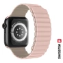 Kép 1/3 - Swissten Apple Watch mágneses szilikon szíj 38/40/41 mm, púderrózsaszín/cappuccino