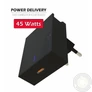 Kép 2/4 - Swissten USB-C Power Delivery 45W hálózati gyorstöltő, laptop, tablet, telefon, fekete