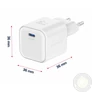 Kép 3/3 - Swissten GaN hálózati töltőadapter 1xUSB-C PD 35W, fehér