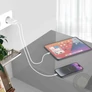 Kép 4/6 - Swissten GaN Slim hálózati töltőadapter, USB-C, USB-A, 30W, fehér