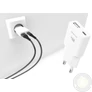Kép 6/6 - Swissten GaN Slim hálózati töltőadapter, USB-C, USB-A, 30W, fehér