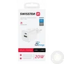 Kép 5/5 - Swissten GaN hálózati töltőadapter 1xUSB-C PD 20W, 1xUSB-A QC 18W, fehér
