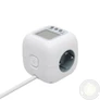 Kép 2/3 - Kocka elosztó vezetékkel, fogyasztásmérővel, 3 aljzat 16A 250V~, 1,5m 3G1.5 mm2