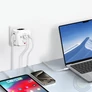 Kép 4/5 - Tech-Protect PCL3x4 elosztó, 2x USB-A, 2x USB-C, 3x AC típusú Schuko - fehér