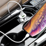 Kép 5/5 - Apple iPhone 5/5S/5C/SE/iPad 4/iPad Mini szivargyújtós töltő adapter + lightning adatkábel – 5V/3,4A – HOCO Z31 QC3.0 – white