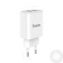 Kép 4/5 - HOCO 2xUSB hálózati töltő adapter – 5V/2.1A – HOCO C62A Dual Port Charger – fehér