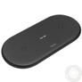 Kép 2/4 - HOCO Qi univerzális vezeték nélküli töltő állomás – 5V/3A – HOCO CW23 Dual 2in1 Wireless Charger – fekete – Qi szabványos