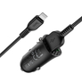 Kép 4/5 - HOCO 2xUSB szivargyújtós töltő adapter + lightning adatkábel – 5V/3.0A – HOCO Z39 QC3.0 – fekete