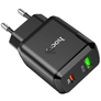 Kép 3/4 - HOCO hálózati töltő adapter Type-C + USB bemenettel – 20W – HOCO N5 Super Fast Charger PD3.0 + QC3.0 – black