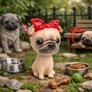 Kép 3/3 - Bólogató kutya - Mopsz (10cm magas)