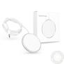 Kép 1/2 - Qi univerzális mágneses vezeték nélküli töltő állomás – 15W – WS-18 MagSafe Magnetic Wireless Charger – white/silver – Qi szabványos