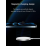 Kép 2/5 - Devia Qi univerzális mágneses vezeték nélküli töltő állomás – 5V/3A – Devia Smart MagSafe Magnetic Wireless Charger – white/silver – Qi szabványos