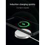 Kép 3/5 - Devia Qi univerzális mágneses vezeték nélküli töltő állomás – 5V/3A – Devia Smart MagSafe Magnetic Wireless Charger – white/silver – Qi szabványos
