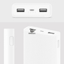 Kép 5/5 - Univerzális hordozható, asztali akkumulátor töltő – Xiaomi Mi Power Bank QC 2.0 – 20.000 mAh – fehér