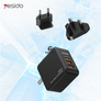 Kép 2/5 - YESIDO hálózati töltő adapter 2xUSB + Type-C bemenettel – 65W – YESIDO YC35 3in1 GaN Charger PD + QC3.0 – fekete