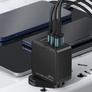 Kép 5/5 - YESIDO hálózati töltő adapter 2xUSB + Type-C bemenettel – 65W – YESIDO YC35 3in1 GaN Charger PD + QC3.0 – fekete