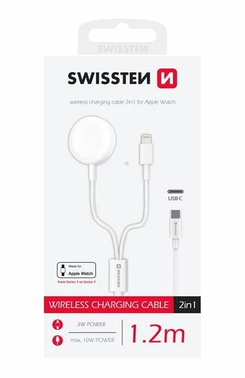 SWISSTE 2in1 Apple Watch és iPhone USB-C 1,2m