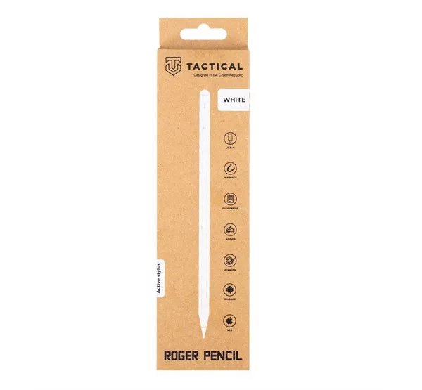 Tactical Roger Apple Pencil, mágneses kapacitív ceruza, fehér