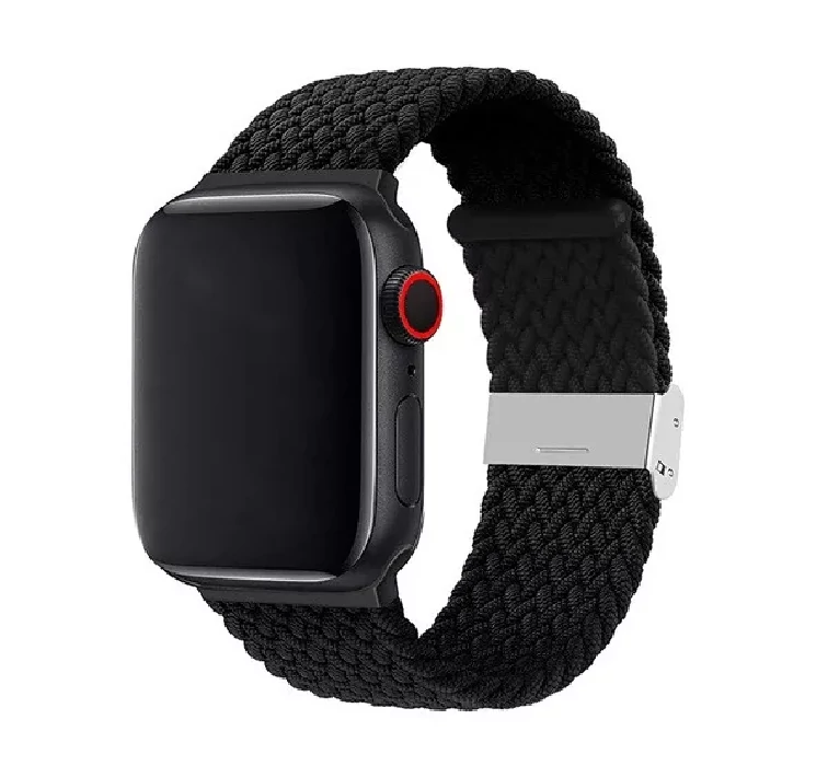 Phoner Spun Apple Watch csatos fonott szövet szíj, 38/40/41mm, fekete
