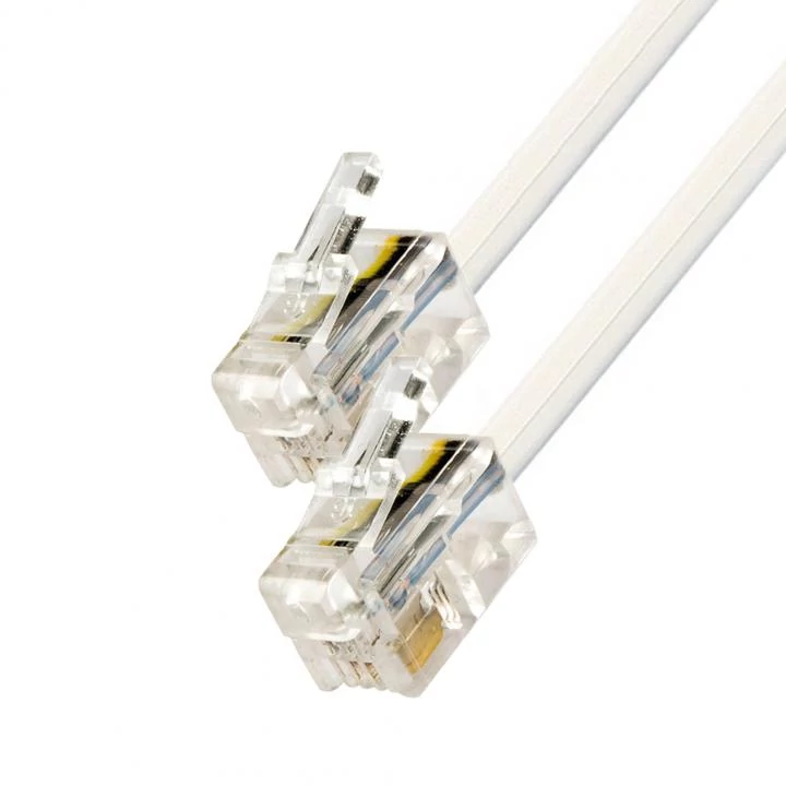 Telefon csatlakozókábel T 5-10WH/X , 6P/4C dugó-dugó fehér 10 m / bliszter