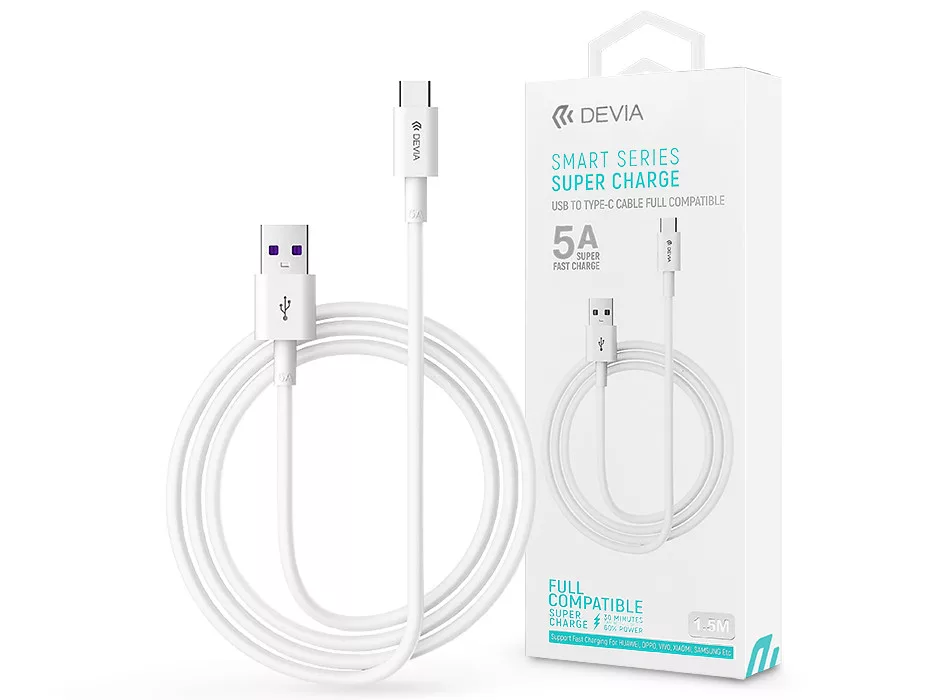 Devia USB A - C töltő és adatkábel (1,5 méter)