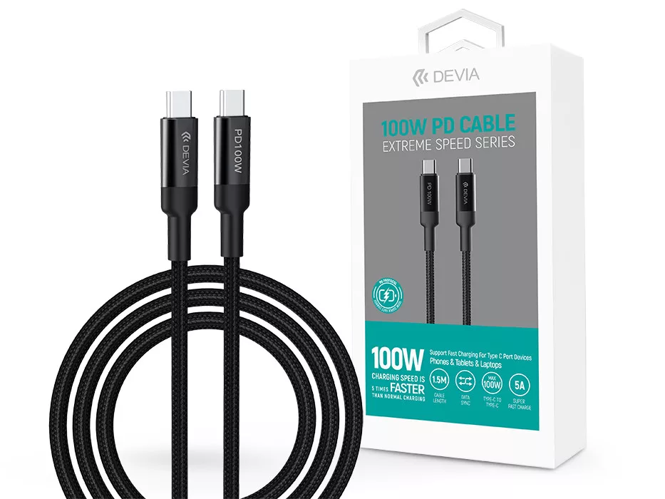 Devia USB C - C adat és töltőkábel (1,5 méter)