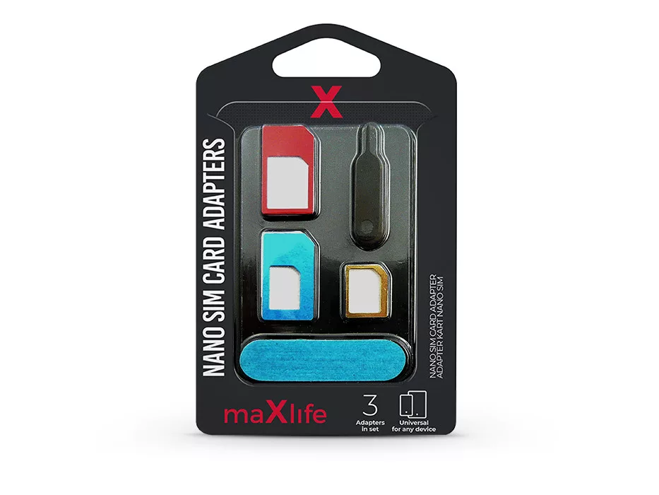 Nano és Micro SIM-kártya adapter (3in1) kiszedő szerszámmal